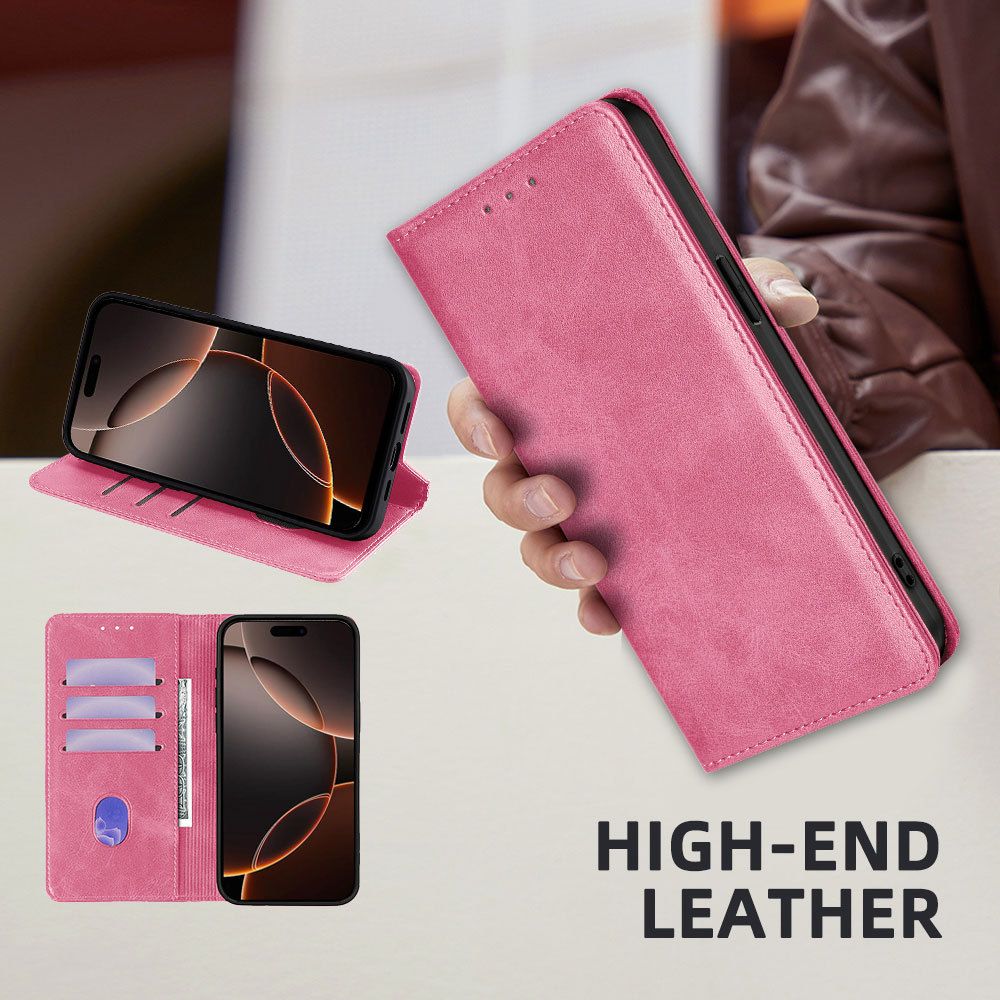 Samsung Galaxy S25 S24 S23 S22 S21 S20 S10 S9 S8 Note 20 Note 10 Note 9 Note 8 S7 Edge Leather Case,Leather Magnetic Closure Shockproof Phone Case