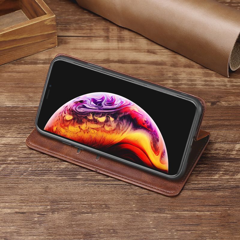 Samsung Galaxy S25 S24 S23 S22 S21 S20 S10 S9 S8 Note 20 Note 10 Note 9 Note 8 S7 Edge Case,Leather Magnetic Closure Shockproof Phone Case
