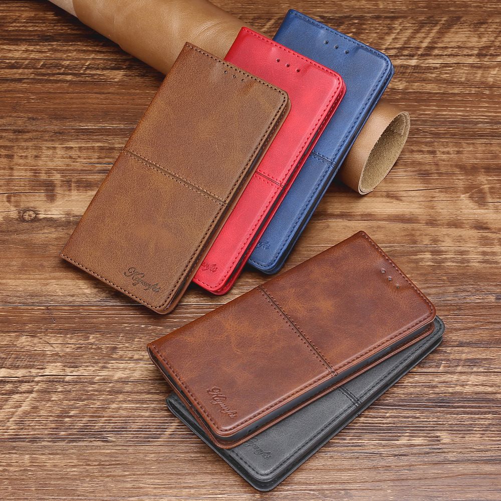 Samsung Galaxy S25 S24 S23 S22 S21 S20 S10 S9 S8 Note 20 Note 10 Note 9 Note 8 S7 Edge Case,Leather Magnetic Closure Shockproof Phone Case