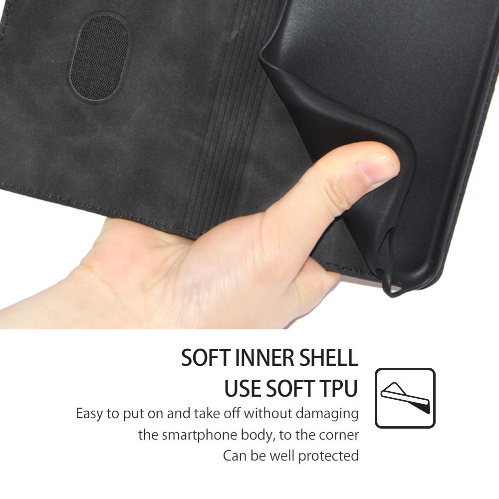 Samsung Galaxy S25 S24 S23 S22 S21 S20 S10 S9 S8 Note 20 Note 10 Note 9 Note 8 S7 Edge M16 M35 M55 M52 M34 Leather Case, Wallet Folio Case with Magnetic Closure Kickstand Card Slots Flip Book Cover