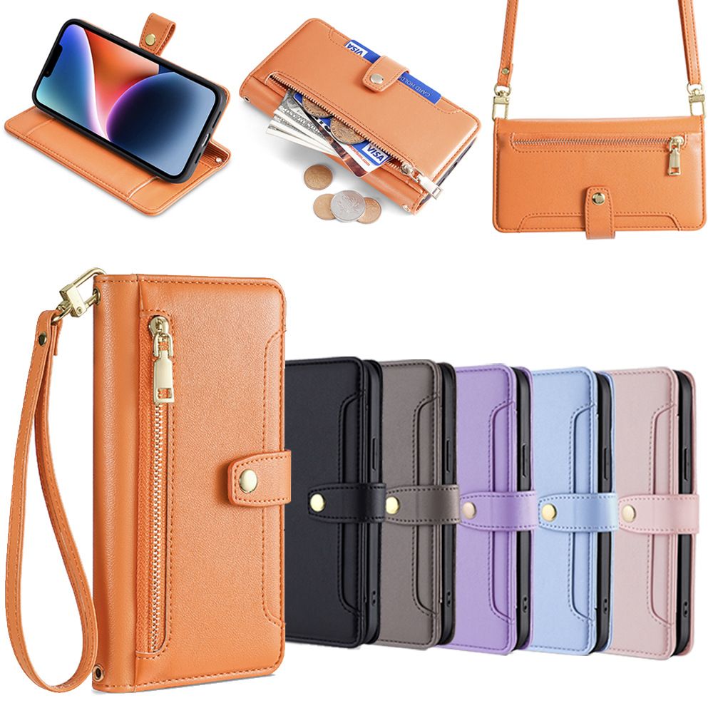 Samsung Galaxy S25 S24 S23 S22 S21 S20 S10 S9 S8 Note 20 Note 10 Note 9 Note 8 S7 Edge A04 A71 Wallet Leather Case,Flip Folio Book PU Leather Phone case Shockproof Cover with Zipper Credit Card Holder