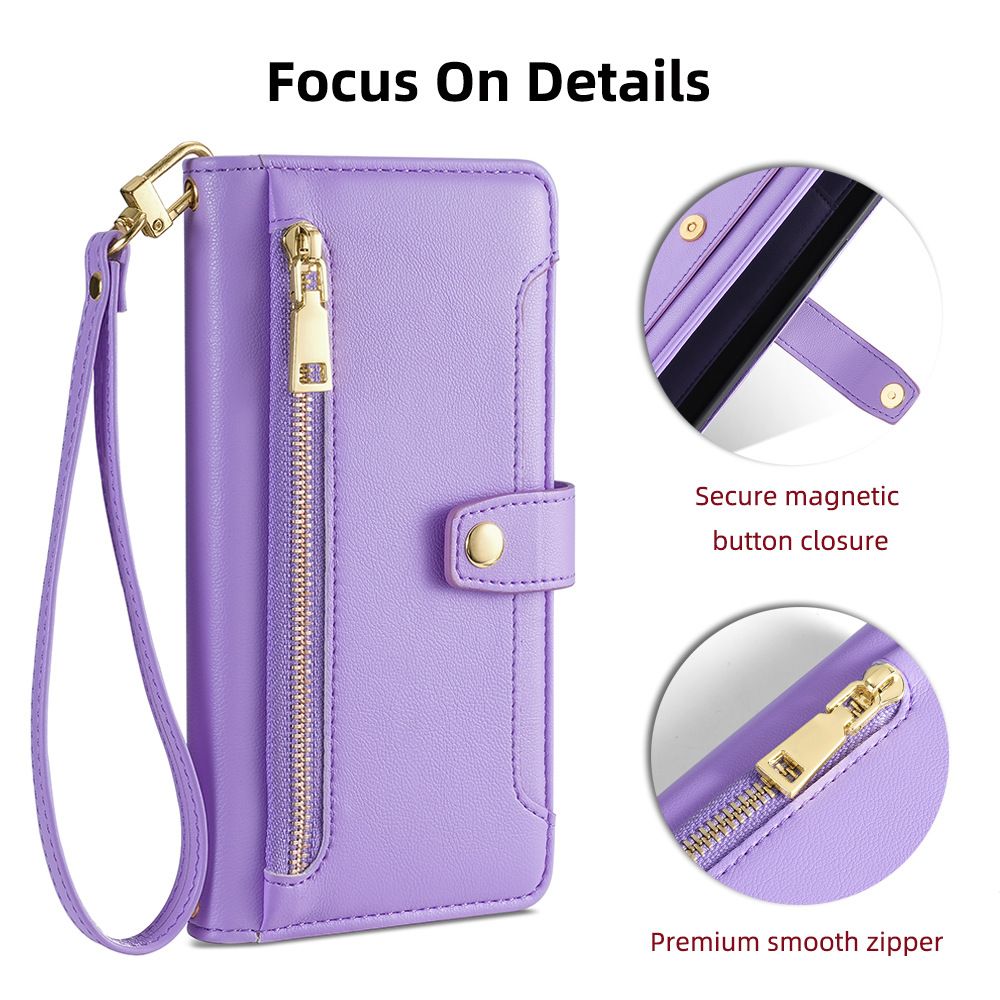 Samsung Galaxy S25 S24 S23 S22 S21 S20 S10 S9 S8 Note 20 Note 10 Note 9 Note 8 S7 Edge A04 A71 Wallet Leather Case,Flip Folio Book PU Leather Phone case Shockproof Cover with Zipper Credit Card Holder