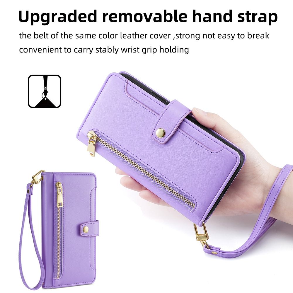 Samsung Galaxy S25 S24 S23 S22 S21 S20 S10 S9 S8 Note 20 Note 10 Note 9 Note 8 S7 Edge A04 A71 Wallet Leather Case,Flip Folio Book PU Leather Phone case Shockproof Cover with Zipper Credit Card Holder