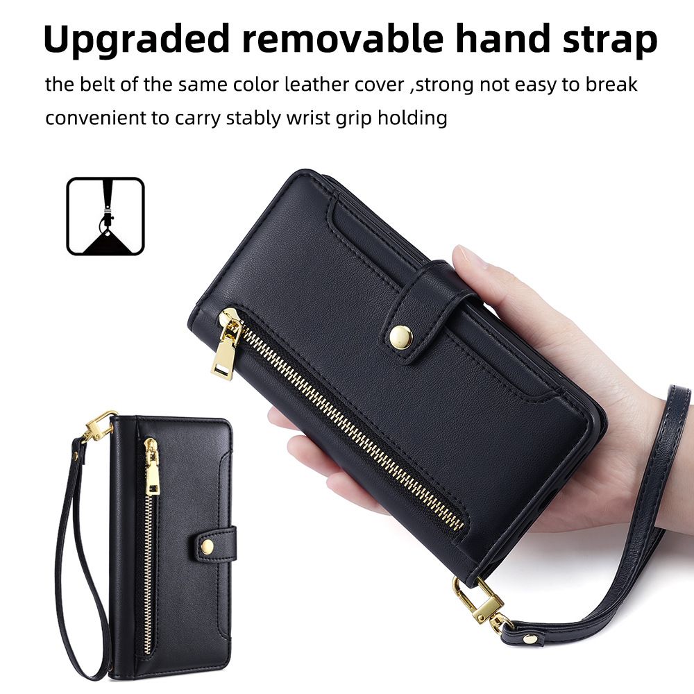 Samsung Galaxy A56 A26 A36 A35 A55 A16 A15 A24 A54 A34 A73 A53 A33 A72 A42 A22 A90 A70 A60 A50 Wallet Leather case,Flip Folio Book PU Leather Phone case Shockproof Cover with Zipper Credit Card Holder