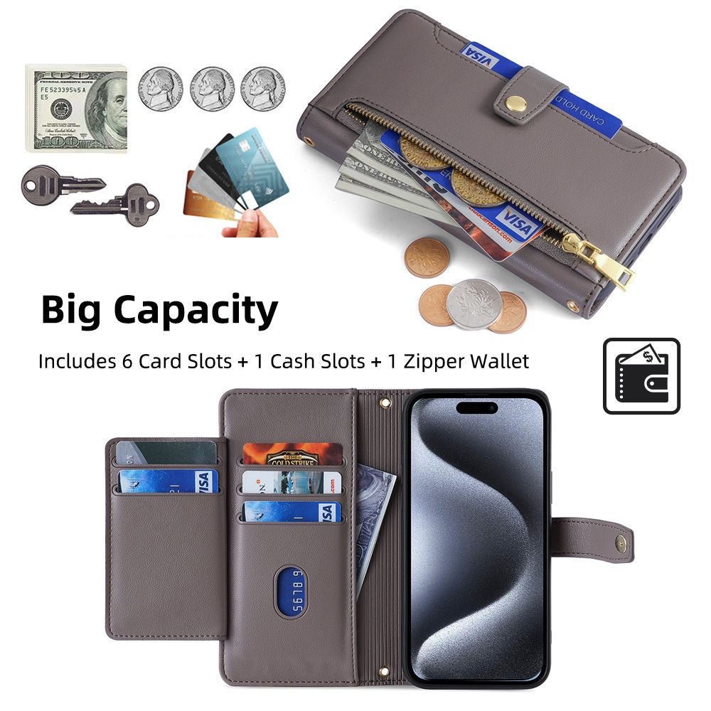 Samsung Galaxy M16 M35 M55 M15 M34 M54 M14 M33 M53 M52 M62 M32 M30 F52 F14  Wallet Leather case,Flip Folio Book PU Leather Phone case Shockproof Cover with Zipper Credit Card Holder