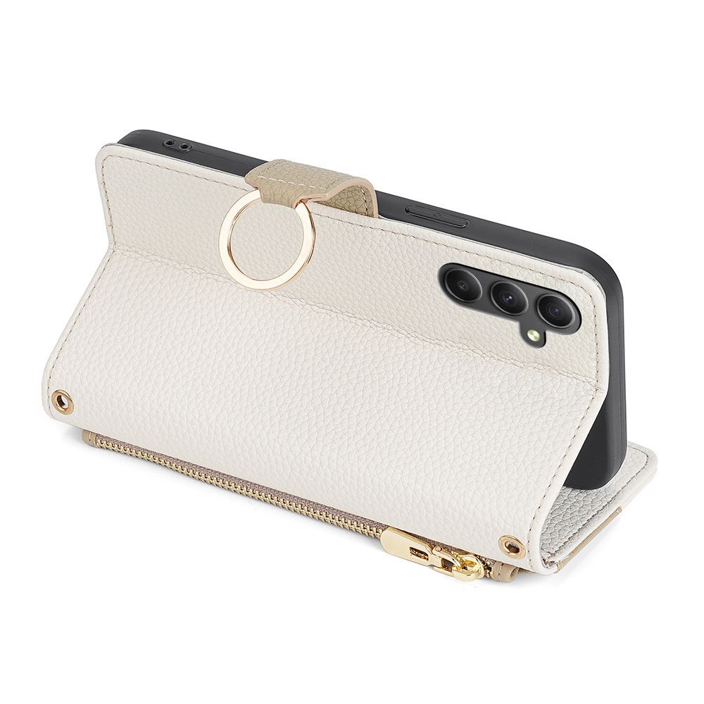 Samsung Galaxy A56 A26 A36 A35 A55 A25 A05 A15 A24 A54 A34 A73 A53 A33 A72 A32 A22 A82 A21S A20E A90 A50 Wallet Case,Leather Crossbody Zipper Folio Flip Kickstand Protective Shockproof Cover