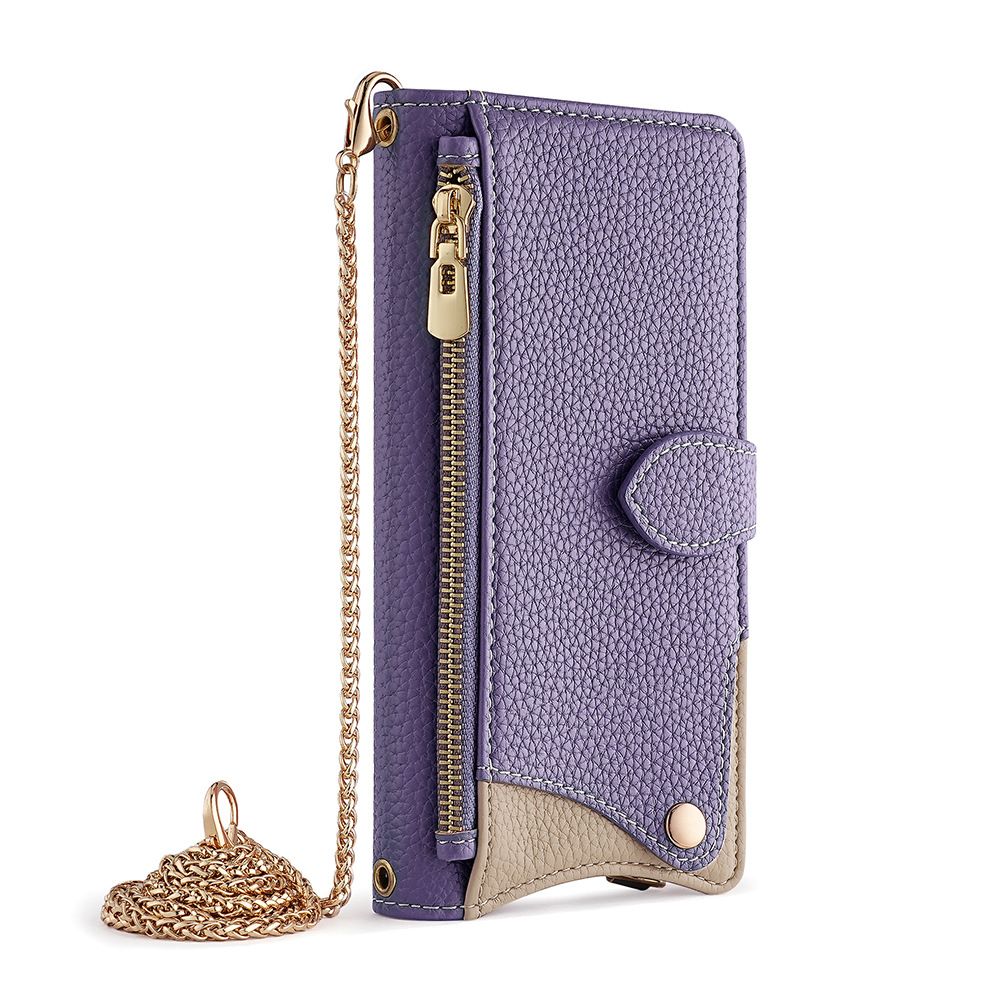 Samsung Galaxy S25 S24 S23 S22 S21 S20 S10 S9 S8 Note 20 Note 10 Note 9 Note 8 S7 Edge A04 A02 A71 Crossbody Wallet Case，Wallet RFID Blocking Shoulder Strap Zipper Pocket Phone Case
