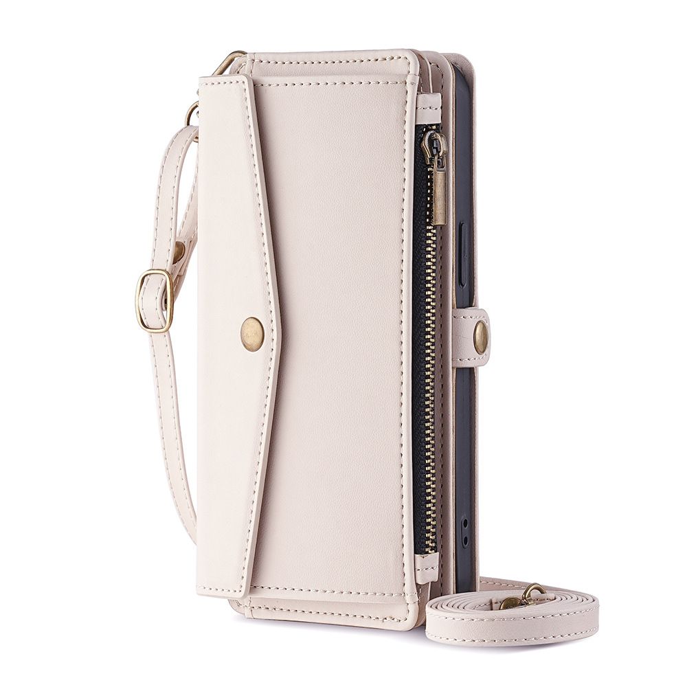 Samsung Galaxy S25 S24 S23 S22 S21 S20 S10 S9 S8 Note 20 Note 10 Note 9 Note 8 S7 Edge Case,Crossbody Multifunction Wallet RFID Blocking Shoulder Strap Zipper Pocket Phone Case