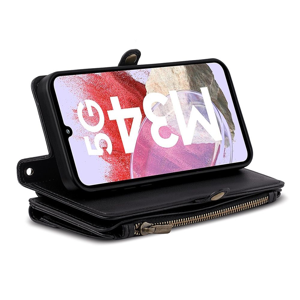 Samsung Galaxy M16 M35 M55 M15 M34 M54 M14 M13 M33 M53 M52 M62 M32 M31 M30 F14 F52 A10 A40 A10E A20S A70 A90 Case,Crossbody Multifunction Wallet RFID Blocking Shoulder Strap Zipper Pocket Phone Case