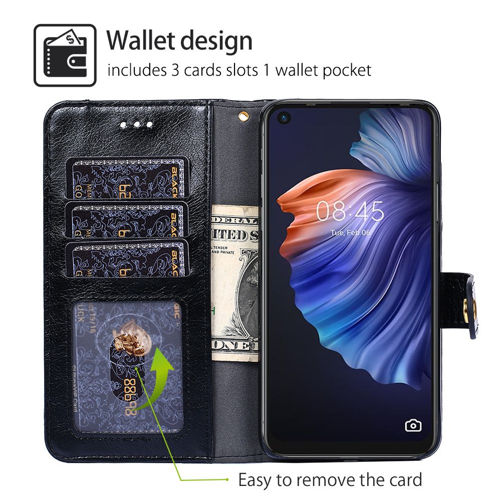 Samsung Galaxy S25 S24 S23 S22 S21 S20 S10 S9 S8 Note 20 Note 10 Note 9 Note 8 S7 Edge Case,Pu Leather Wallet Zipper Shockproof Phone Case