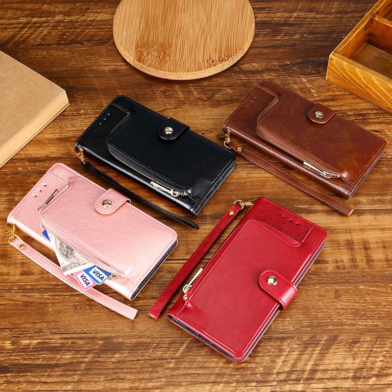 Samsung Galaxy A56 A26 A36 A16 A35 A55 A25 A05 A15 A24 A54 A34 A73 A53 A33 A72 A51 A32 A22 A71 A12 Case,Pu Leather Wallet Zipper Shockproof Phone Case