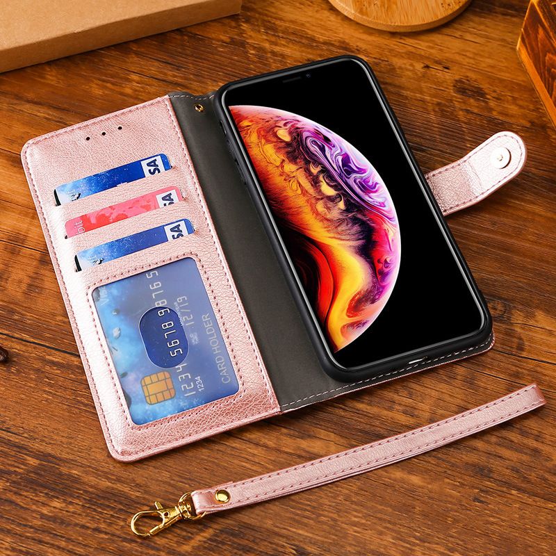 Samsung Galaxy M16 M35 M55 M15 M34 M54 M14 M13 M33 M53 M52 M62 M32 M31 M30 F14 F52 A10 A40 A50 A21S A10E A70 A90 A82 Case,Pu Leather Wallet Zipper Shockproof Phone Case