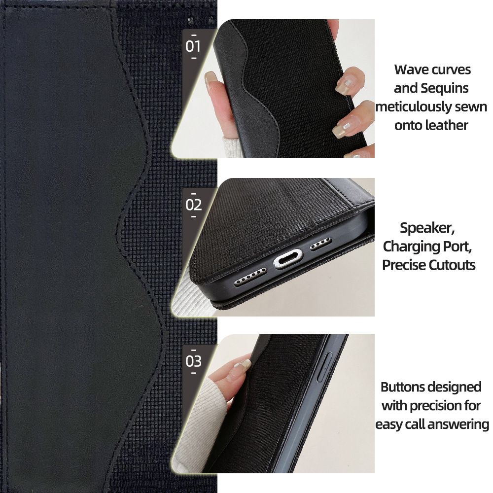Samsung Galaxy S25 S24 S23 S22 S21 S20 S10 S9 S8 Note 20 Note 10 Note 9 Note 8 S7 Edge Leather Case,Wallet Folio Case with Magnetic Closure Phone Case