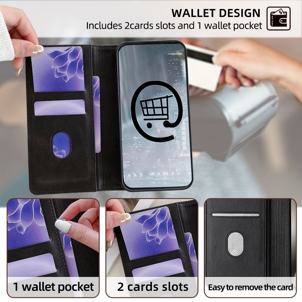 Samsung Galaxy S25 S24 S23 S22 S21 S20 S10 S9 S8 Note 20 Note 10 Note 9 Note 8 S7 Edge Leather Case,Wallet Folio Case with Magnetic Closure Phone Case