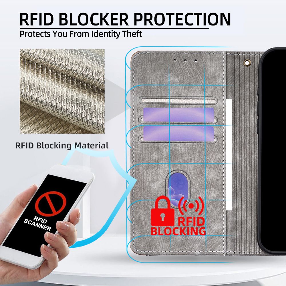 Samsung Galaxy M16 M35 M55 M15 M34 M54 M14 M13 M33 M53 M52 M62 M32 M31 M30 F14 F52 A21S A20E A90 A70 A60 A50 A40 A30 Wallet Case, Leather Folio Flip Kickstand Protective Shockproof Phone Case