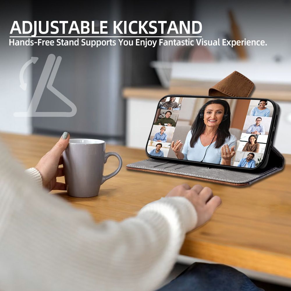 Samsung Galaxy M16 M35 M55 M15 M34 M54 M14 M13 M33 M53 M52 M62 M32 M31 M30 F14 F52 A21S A20E A90 A70 A60 A50 A40 A30 Wallet Case, Leather Folio Flip Kickstand Protective Shockproof Phone Case