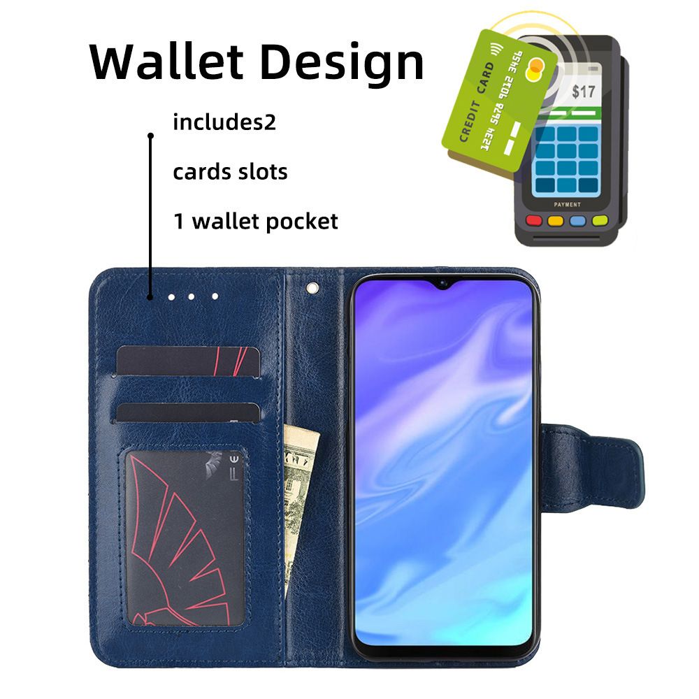 Samsung Galaxy S25 S24 S23 S22 S21 S20 S10 S9 S8 Note 20 Note 10 Note 9 Note 8 S7 Edge M16 M35 M55 M52 M34 M31 Case, Leather Wallet Case RFID Blocking Credit Card Holder Kickstand Magnetic Flip Cover