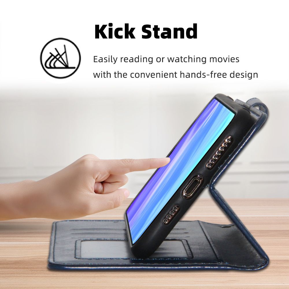 Samsung Galaxy S25 S24 S23 S22 S21 S20 S10 S9 S8 Note 20 Note 10 Note 9 Note 8 S7 Edge M16 M35 M55 M52 M34 M31 Case, Leather Wallet Case RFID Blocking Credit Card Holder Kickstand Magnetic Flip Cover
