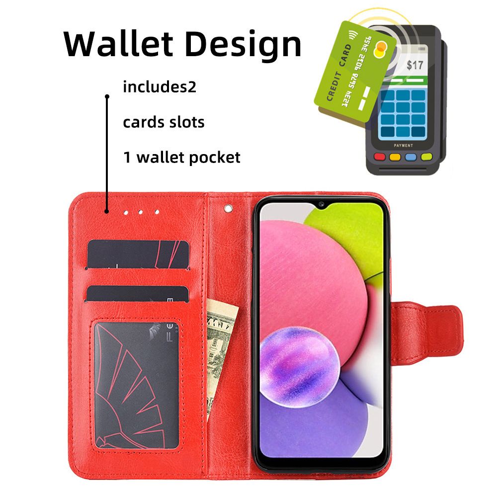 Samsung Galaxy A56 A26 A36 A35 A55 A25 A05 A15 A24 A54 A34 A73 A53 A33 A72 A32 A22 A25E A16 A36 A20E A90  Case, Leather Wallet Case RFID Blocking Credit Card Holder Kickstand Magnetic Flip Cover