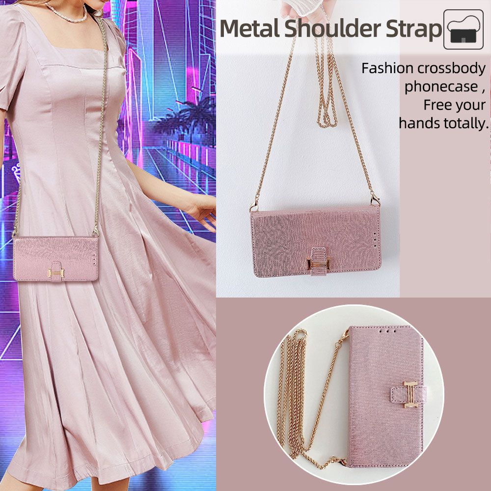 Samsung Galaxy S25 S24 S23 S22 S21 S20 S10 S9 S8 Note 20 Note 10 Note 9 Note 8 S7 Edge Case,Wallet Leather Phone Case with Magnetic Buckle Long Shoulder Strap