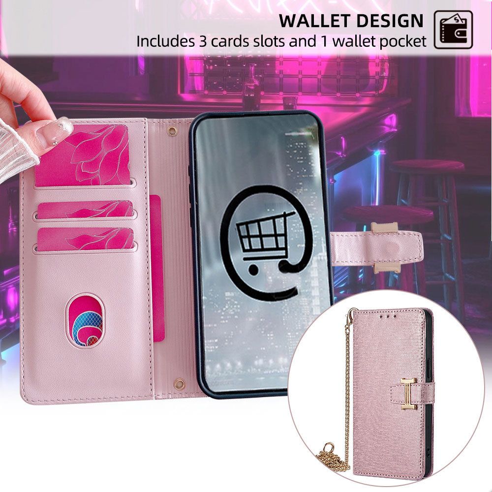Samsung Galaxy S25 S24 S23 S22 S21 S20 S10 S9 S8 Note 20 Note 10 Note 9 Note 8 S7 Edge Case,Wallet Leather Phone Case with Magnetic Buckle Long Shoulder Strap
