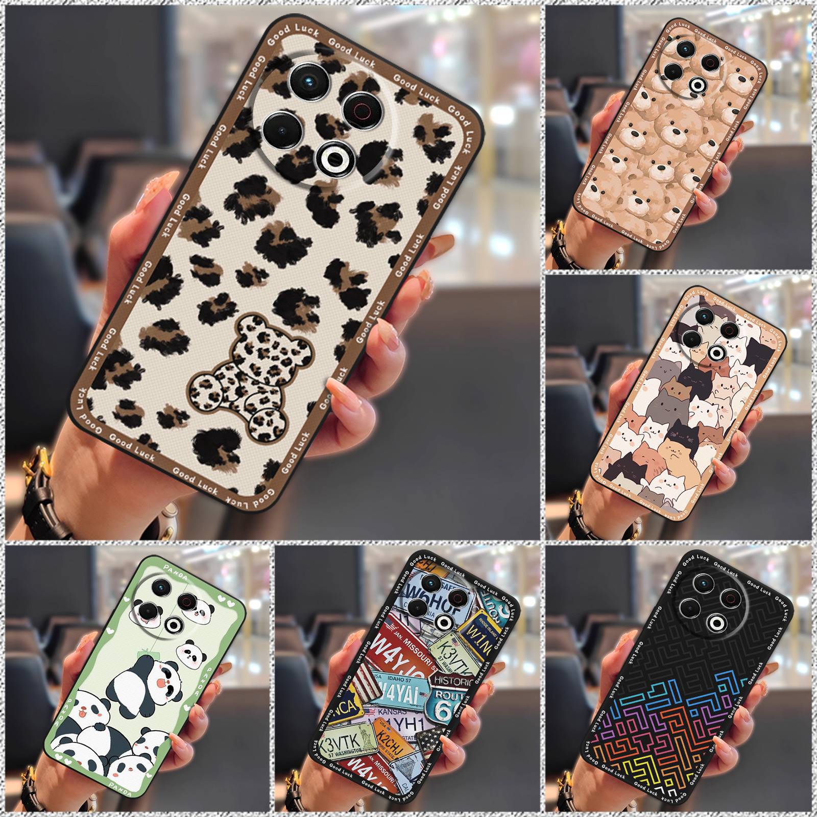 Tecno Spark 20 Pro Phone Case, Cartoon Full-edge Silicone Anti-fall Phone Case for Tecno