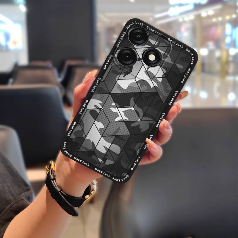 Tecno Spark 20 Pro Phone Case, Cartoon Full-edge Silicone Anti-fall Phone Case for Tecno