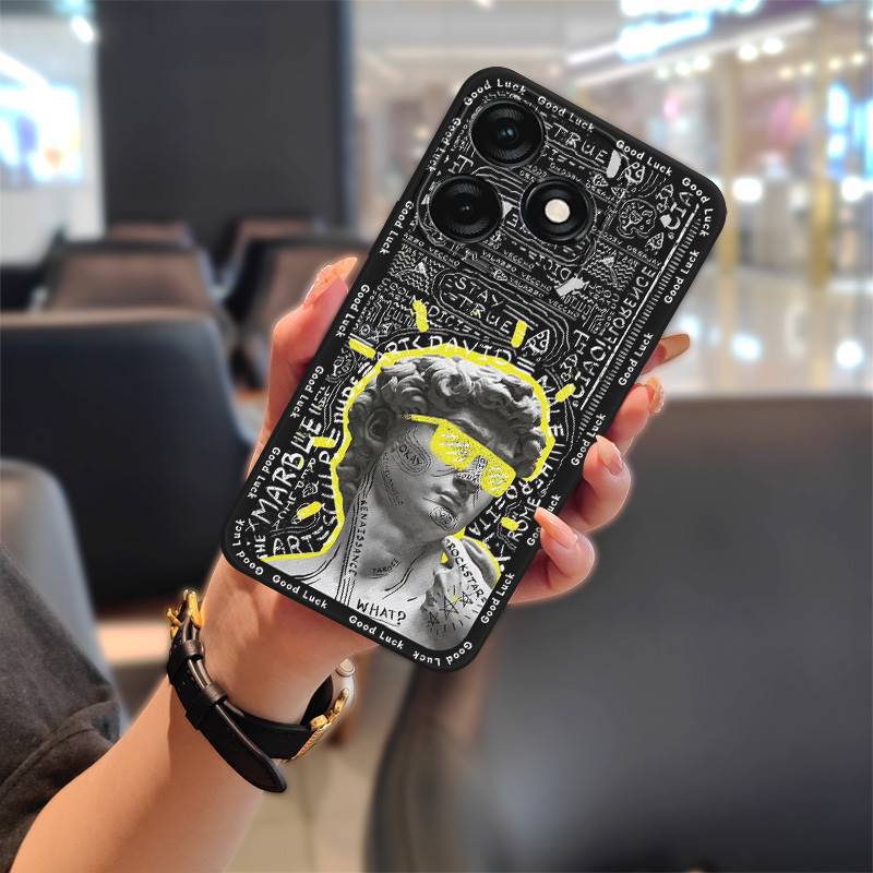 Tecno Spark 20 Pro Phone Case, Cartoon Full-edge Silicone Anti-fall Phone Case for Tecno