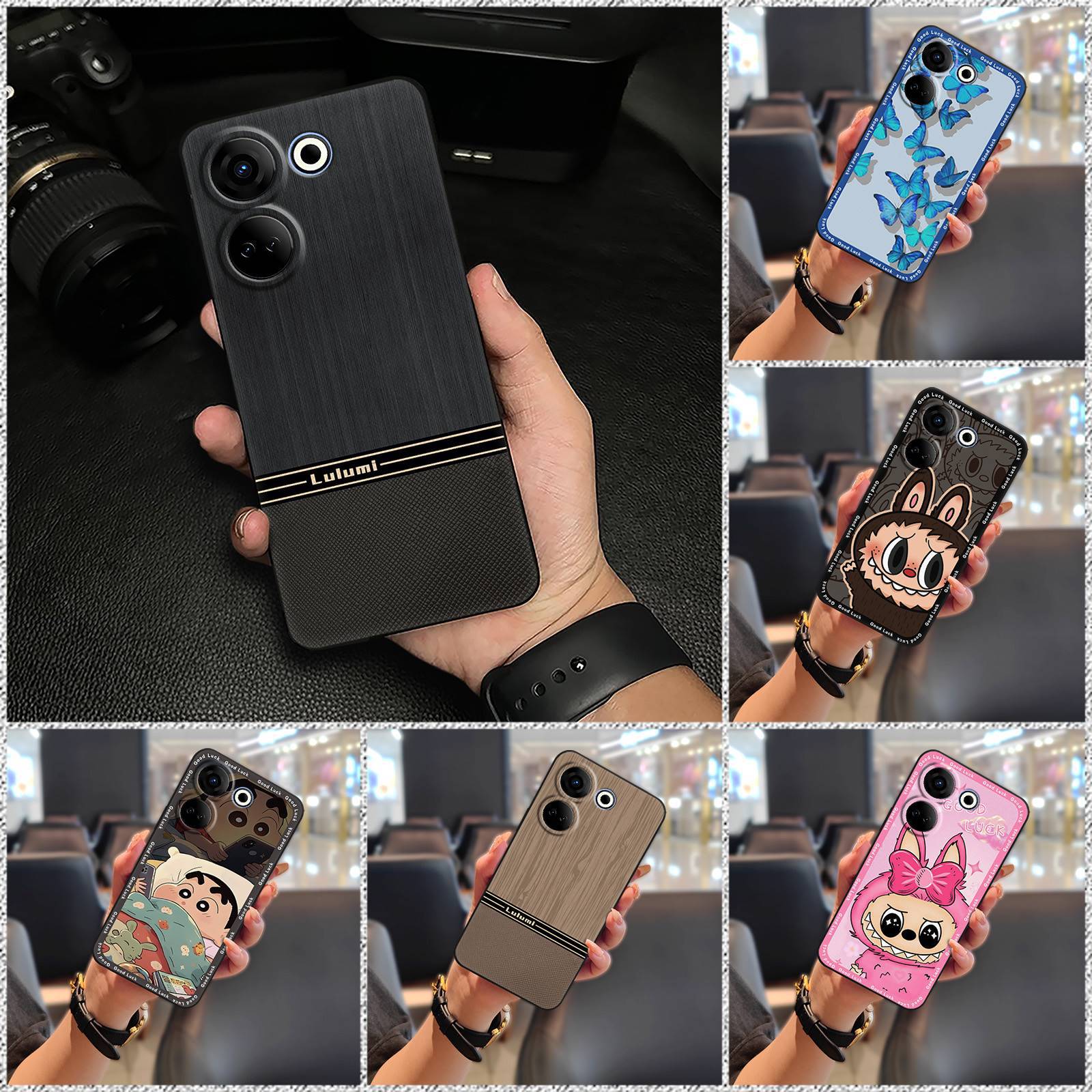 Tecno Spark 30 Phone Case, Cartoon Full-edge Silicone Anti-fall Phone Case for Tecno