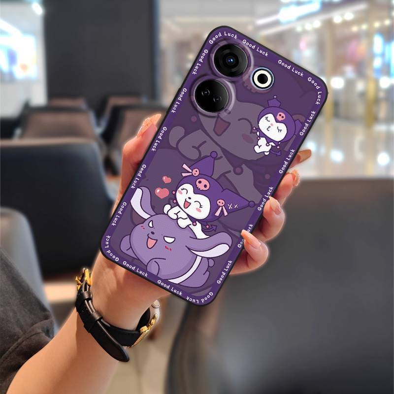 Tecno Spark 30 Phone Case, Cartoon Full-edge Silicone Anti-fall Phone Case for Tecno