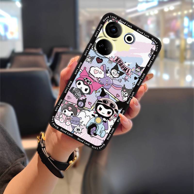 Tecno Spark 30 Phone Case, Cartoon Full-edge Silicone Anti-fall Phone Case for Tecno