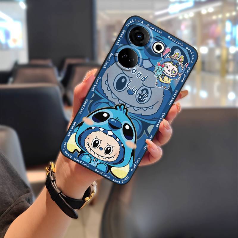 Tecno Spark 30 Phone Case, Cartoon Full-edge Silicone Anti-fall Phone Case for Tecno