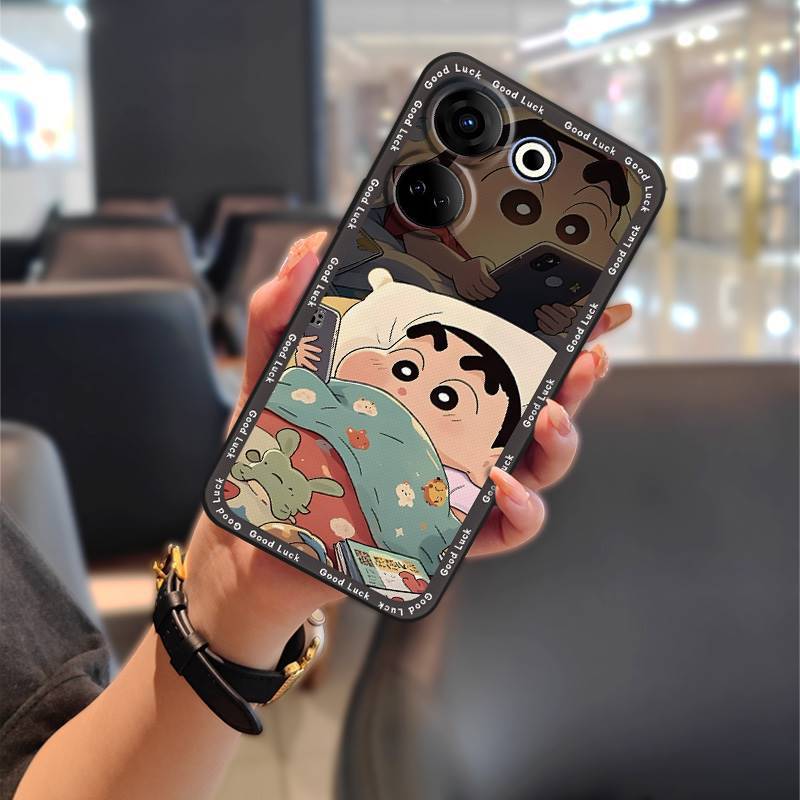 Tecno Spark 30 Phone Case, Cartoon Full-edge Silicone Anti-fall Phone Case for Tecno
