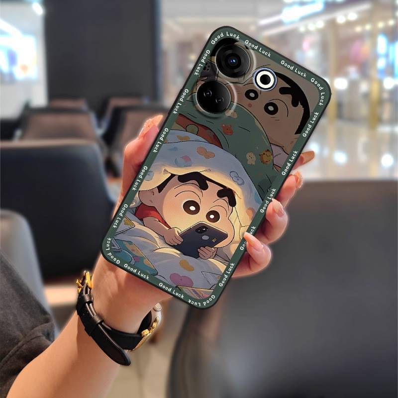 Tecno Spark 30 Phone Case, Cartoon Full-edge Silicone Anti-fall Phone Case for Tecno
