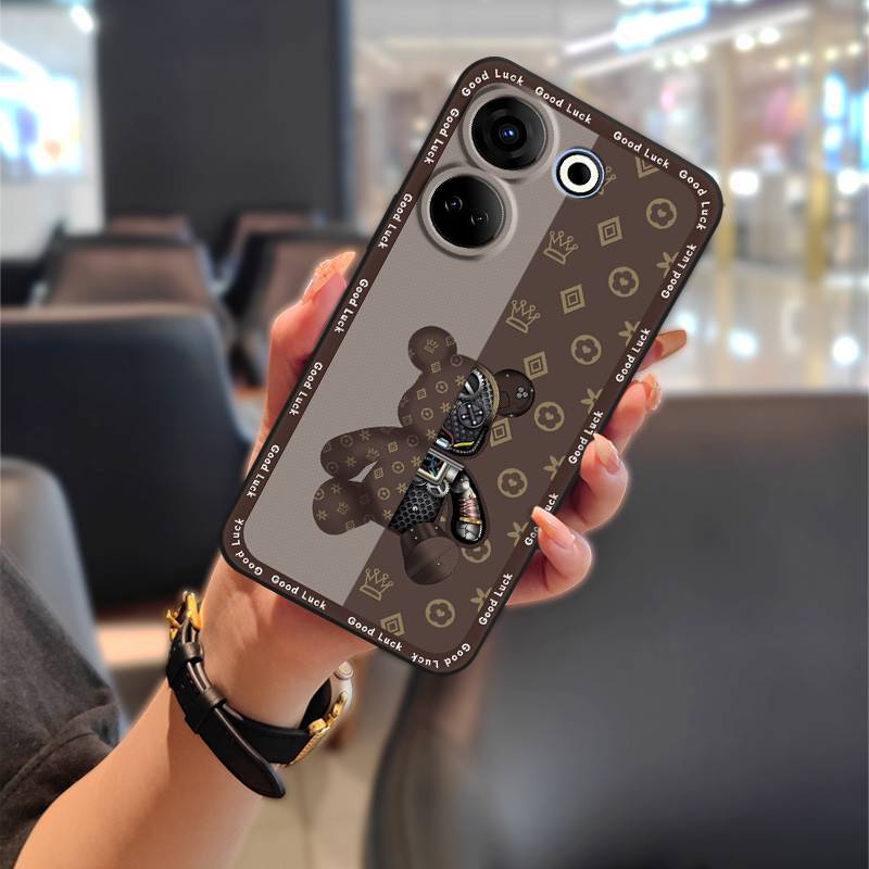 Tecno Spark 30 Phone Case, Cartoon Full-edge Silicone Anti-fall Phone Case for Tecno