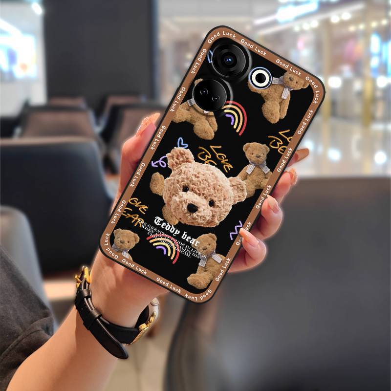 Tecno Spark 30 Phone Case, Cartoon Full-edge Silicone Anti-fall Phone Case for Tecno