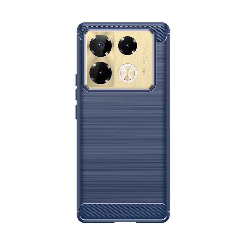 Infinix Note 40 Pro/Note 12/Hot 12 Pro/Hot 20 Case, Flexible TPU Bumper with Brushed Carbon Fiber Texture [Shock Absorption] Protective Cover, Designed for Infinix Note 40 Pro/Note 12/Hot 12 Pro