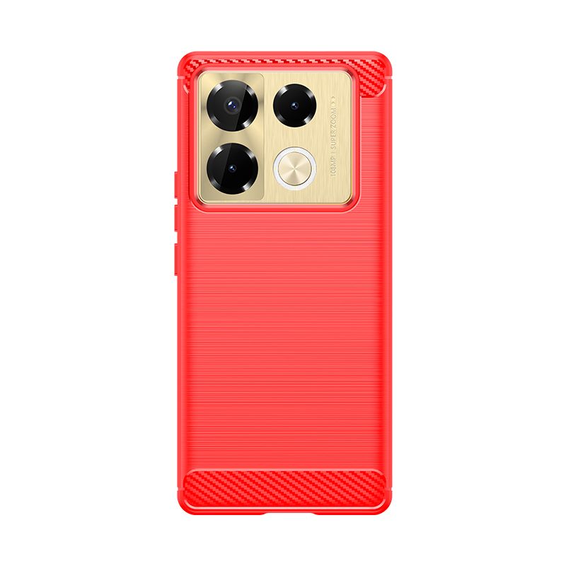 Infinix Note 40 Pro/Note 12/Hot 12 Pro/Hot 20 Case, Flexible TPU Bumper with Brushed Carbon Fiber Texture [Shock Absorption] Protective Cover, Designed for Infinix Note 40 Pro/Note 12/Hot 12 Pro