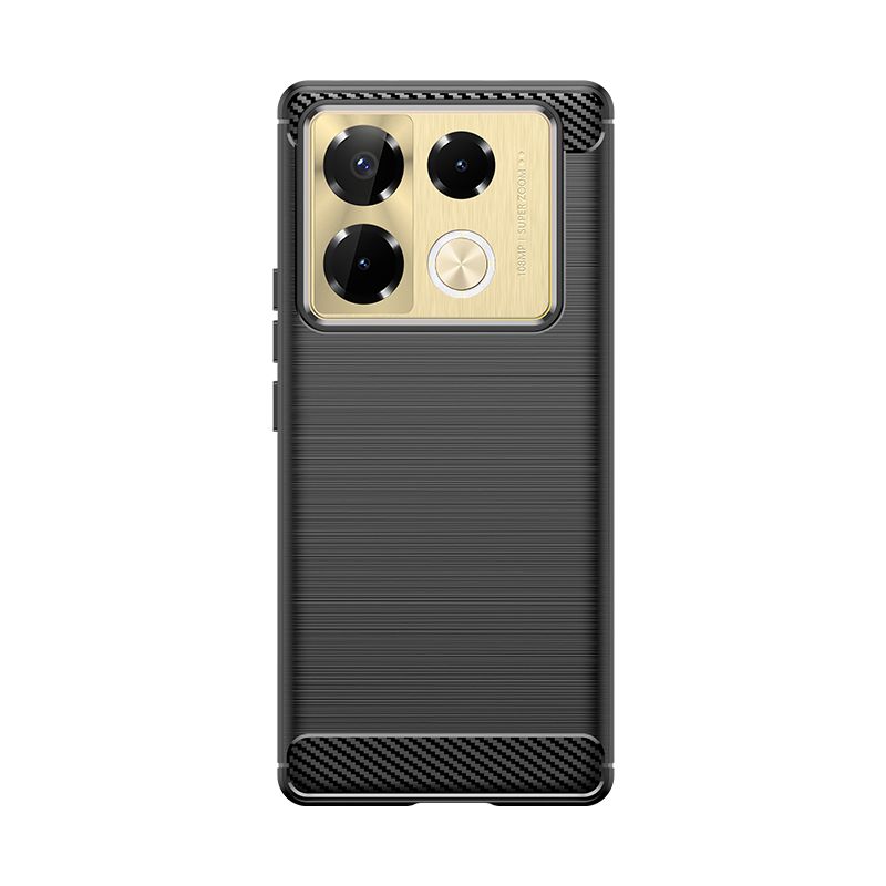 Infinix Note 40 Pro/Note 12/Hot 12 Pro/Hot 20 Case, Flexible TPU Bumper with Brushed Carbon Fiber Texture [Shock Absorption] Protective Cover, Designed for Infinix Note 40 Pro/Note 12/Hot 12 Pro