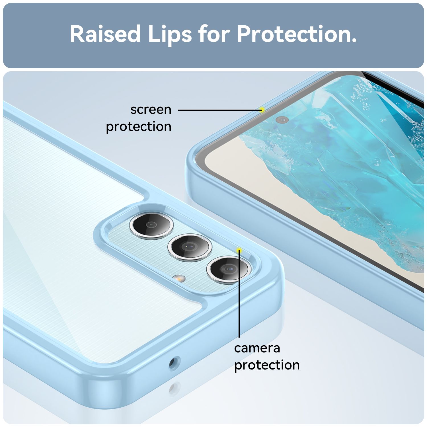 Samsung Galaxy M35 M16 M06 M44 M14 M23 M13 M54 M34 F23 XCover 7 Jump 3 Case,Clear Designed Shockproof Phone Case, Bumper Hybrid Transparent Cover