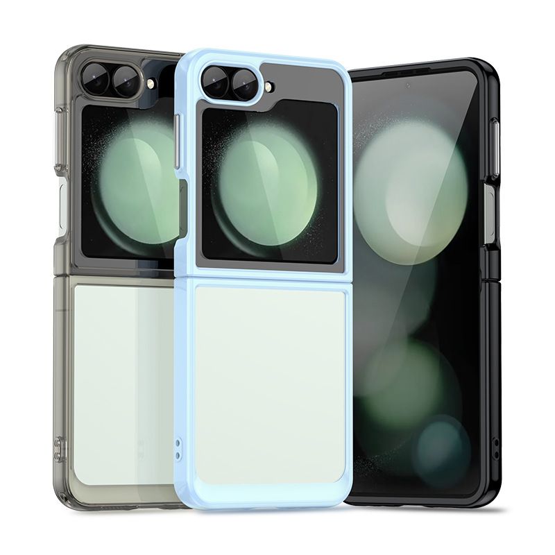 Samsung Galaxy Z Flip 6/5/4/3 Z Fold 6/5/4/3 W24 W24 Flip W22 W23 W23 Flip Case,Clear Designed Shockproof Phone Case, Bumper Hybrid Transparent Cover