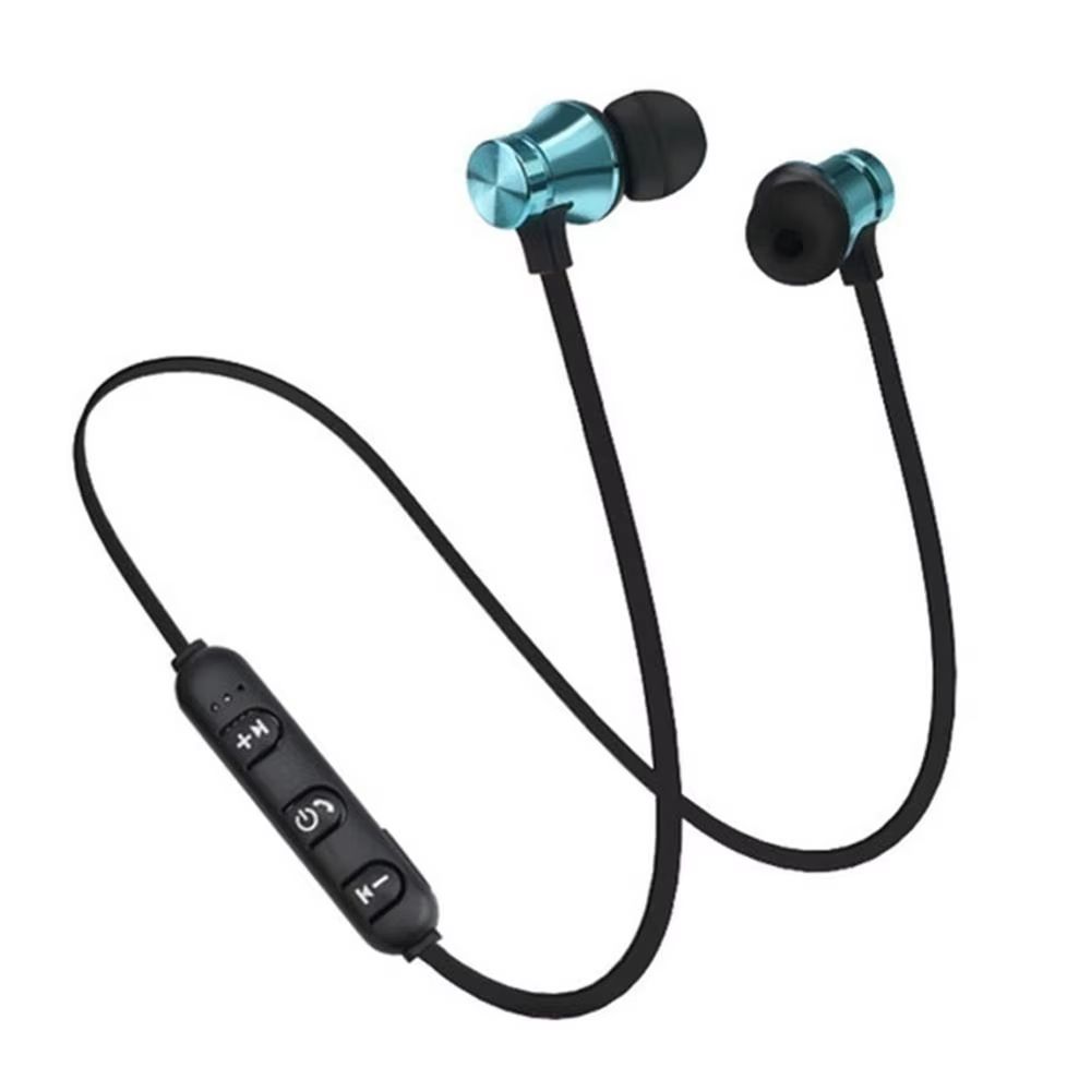 sports magnetic Bluetooth earphone in ear wireless neckband headphones stereo music headset with mic for samrtphones