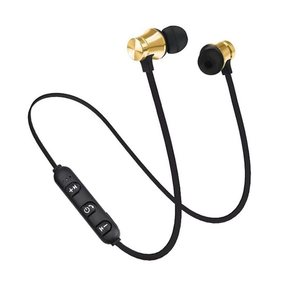 sports magnetic Bluetooth earphone in ear wireless neckband headphones stereo music headset with mic for samrtphones