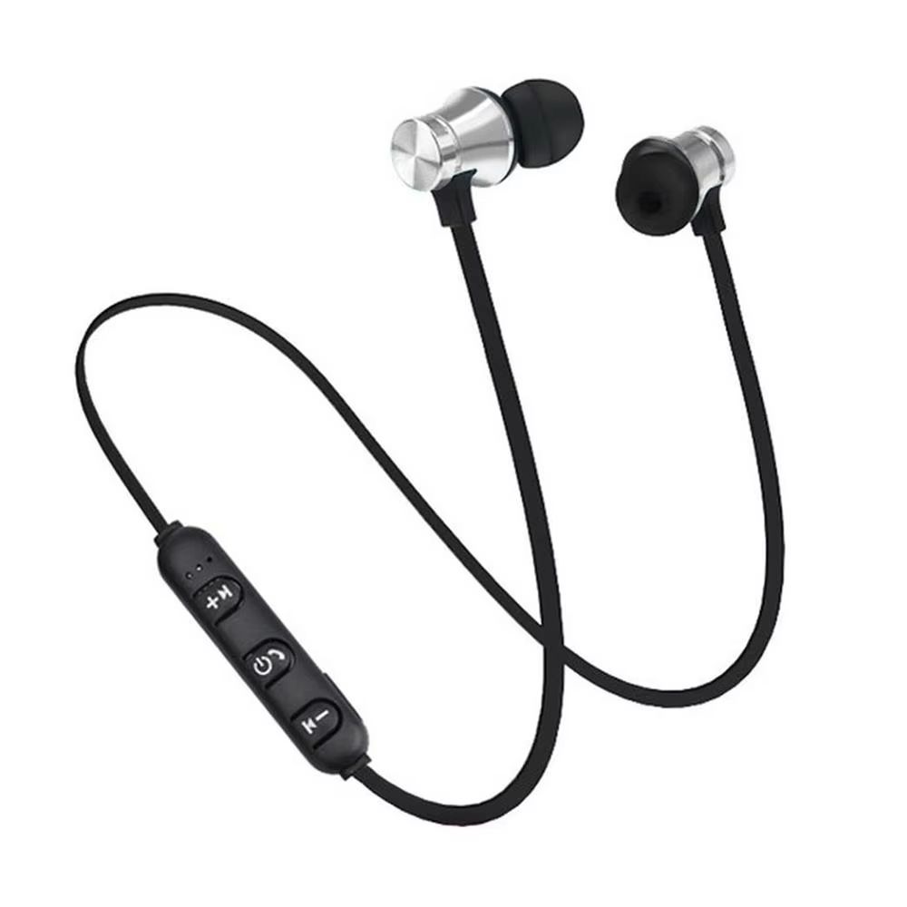 sports magnetic Bluetooth earphone in ear wireless neckband headphones stereo music headset with mic for samrtphones