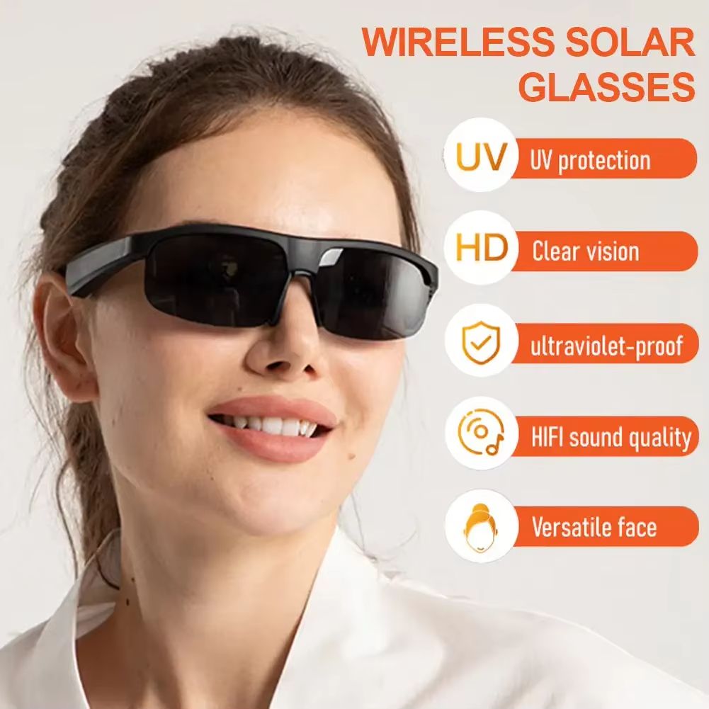 Bluetooth 5.2 Glasses HD UV Protective Lens Wireless Bluetooth Headset for Drive Car Wireless Headphones Bluetooth Earphones