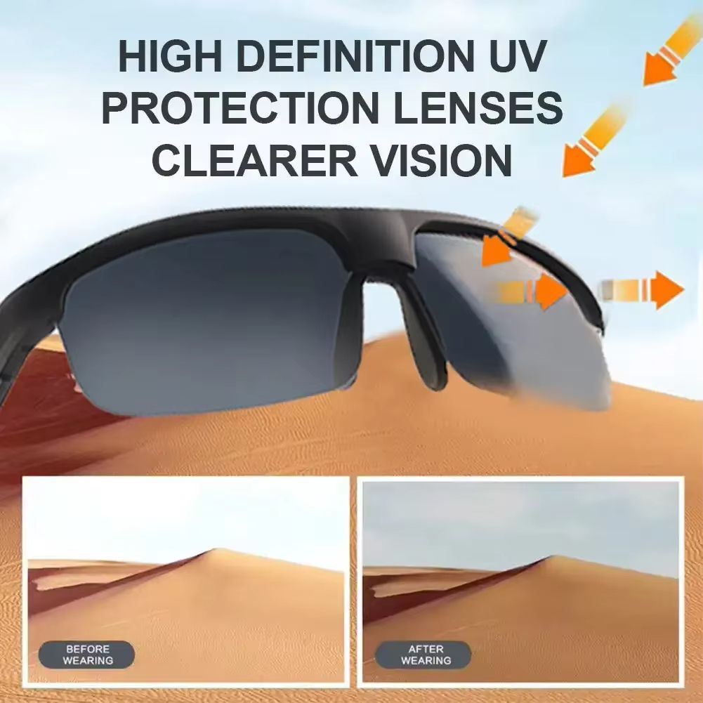 Bluetooth 5.2 Glasses HD UV Protective Lens Wireless Bluetooth Headset for Drive Car Wireless Headphones Bluetooth Earphones