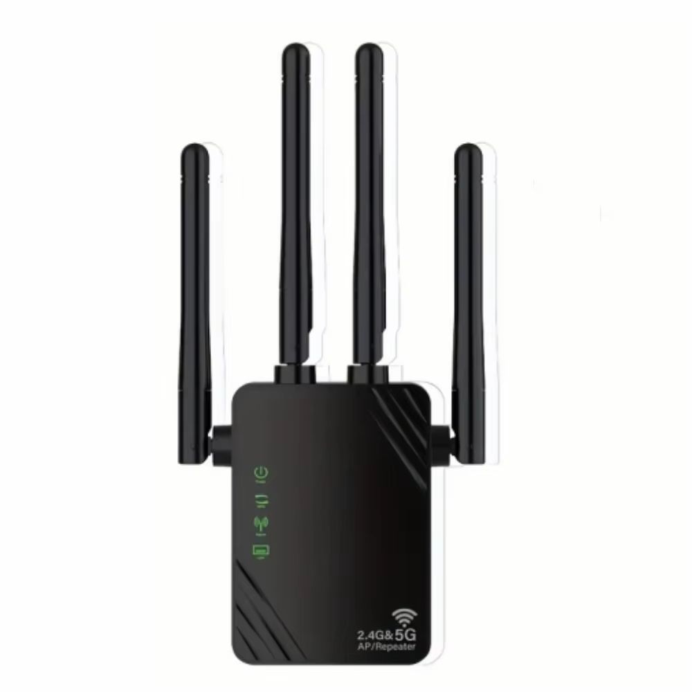 WiFi Extender 1200Mbps WiFi Signal Booster Dual Band 2.4G/5G Outdoor Signal Amplifier with Ethernet Port 360° Full Coverage