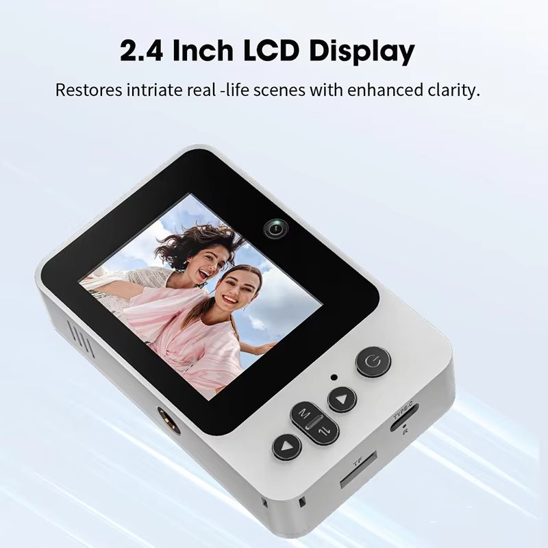 Mini Digital Camera 8X Zoom Portable CCD Card Camera 1080P FHD MP3 Music Games Video Vlogging Travel Selfie Camera Kids Gift