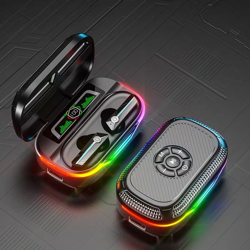 TWS Wireless Bluetooth 5.3 Earphones Noise Reduction Headset Touch Control Sound Stereo Earbuds Sport Headphones Support SD Card