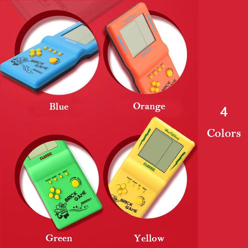 Classic Retro Handheld Game Players for Tetris Console Large Screen Children's Nostalgic Pocket Game Machine Kids Puzzle Toys